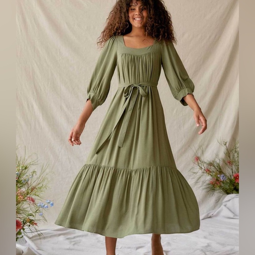 Christy Dawn Petite Bianca Midi Dress Sz Medium MP